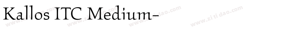 Kallos ITC Medium字体转换